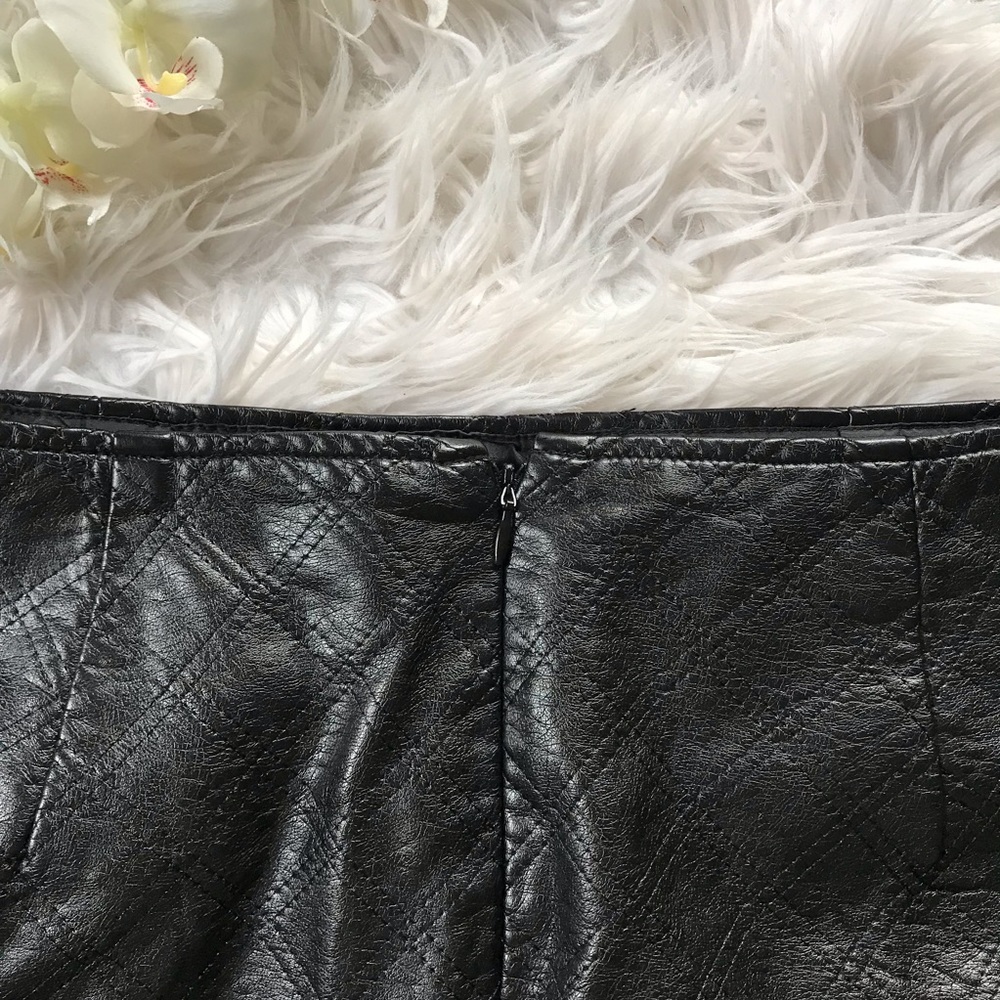 Faux Leather Miniskirt - Picture 2 of 3